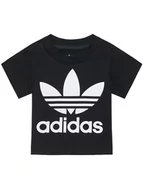 Odzież sportowa dziecięca - Adidas T-Shirt Trefoil DV2829 Czarny Regular Fit - miniaturka - grafika 1