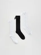 Moda i Uroda OUTLET - Reserved - Podkolanówki z kokardką 3 pack - biały - miniaturka - grafika 1
