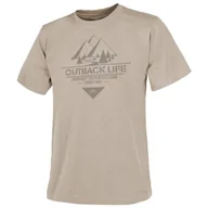 Koszulki sportowe męskie - Koszulka męska Helikon-Tex T-Shirt (Outback Life) Rozmiar: XXL / Kolor: beżowy - miniaturka - grafika 1
