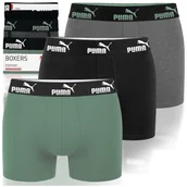 Majtki damskie - Puma Bokserki Męskie Green Black Bawełna 3 Pak Rozmiar XXL - miniaturka - grafika 1