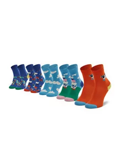 Skarpetki dla dzieci - Happy Socks Zestaw 5 par wysokich skarpet dziecięcych XKFAR44-0200 Kolorowy - grafika 1