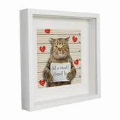 Ramki na zdjęcia - Ramka na zdjęcie 3D głęboka box przestrzenna 28x28 cm kwadratowa biała - miniaturka - grafika 1