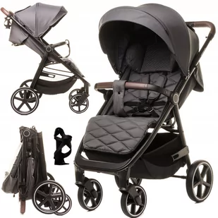 FLAGOWY Wózek Spacerowy SPACERÓWKA STINGER PRO 0-22KG DUŻE KOŁA + AKCESORIA - Wózki dziecięce - miniaturka - grafika 1