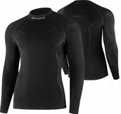 Bluzy sportowe męskie - Brubeck LS1666M Bluza męska EXTREME MERINO czarny S - miniaturka - grafika 1