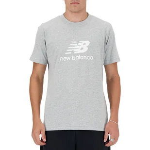 Koszulka New Balance MT41502AG - szara - Koszulki męskie - miniaturka - grafika 1