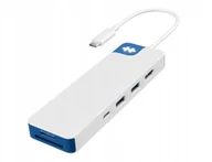Stacje dokujące i replikatory portów - D TARGUS HyperDrive Flex 8 Port USB-C Hub Blue HD4102BUGL - miniaturka - grafika 1