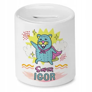 Skarbonka 330 ml Dla Igora Syna Dziecka Prezent z Nadrukiem ze Zdjęciem + Opakowanie na prezent (wzór 01) - Skarbonki - miniaturka - grafika 1