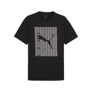 Męska koszulka Graphics PUMA Wording PUMA Black - Koszulki sportowe męskie - miniaturka - grafika 1