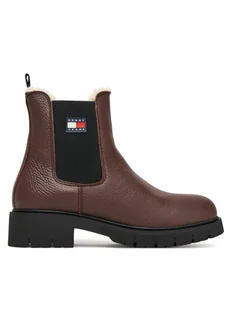 Tommy Jeans Sztyblety Tjw Chelsea Boot Wl EN0EN02826 Brązowy - Botki damskie - miniaturka - grafika 1