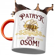 Kubki - Kubek Pomarańczowy dla Patryka Męża Kolegi Prezent z Nadrukiem ze Zdjęciem + Opakowanie na prezent (wzór 02) - miniaturka - grafika 1