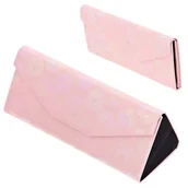 Akcesoria do okularów - Etui na okulary składane w trójkąt ET-133D pudrowe - miniaturka - grafika 1
