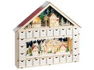 Ozdoby bożonarodzeniowe - Dekoracja świąteczna LED NISSER Kalendarz adwentowy 44 cm Jasnobrązowy - miniaturka - grafika 1