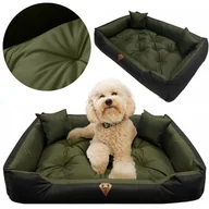 Legowiska dla psów - Legowisko Dla Psa Kanapa Posłanie 115X95 Cm Wodoodporne Poduszki Pikowane Zielone - miniaturka - grafika 1