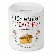 Skarbonki - Skarbonka na Urodziny 15 15te 15-te na Prezent z Nadrukiem ze Zdjęciem + Opakowanie na prezent (wzór 03) - miniaturka - grafika 1
