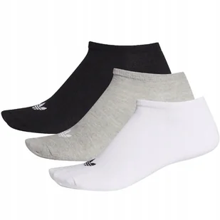 Skarpety adidas Trefoil Liner 3P białe, szare, czarne FT8524 31-34 - Skarpetki damskie - miniaturka - grafika 1