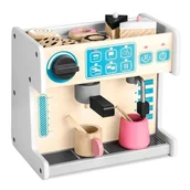 Zabawy w naśladowanie dorosłych - Drewniany ekspres do kawy, kawiarnia, cukiernia, zabawka 2w1 Ricokids - miniaturka - grafika 1