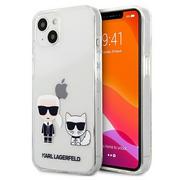 Etui i futerały do telefonów - Karl Lagerfeld Ikonik & Choupette - Etui iPhone 13 (przezroczysty) KLHCP13MCKTR - miniaturka - grafika 1