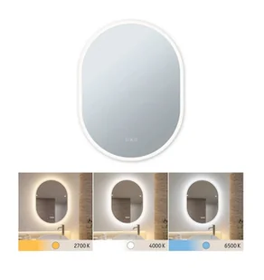 Lustro MIRRA 60x80 LED DIM 22W 2700-6500K IP44 - biały - Lampy ścienne - miniaturka - grafika 1