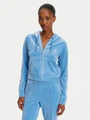 Bluzy damskie - Juicy Couture Bluza Madison JCWA122001 Niebieski Slim Fit - miniaturka - grafika 1