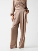 Spodnie damskie - Guess Spodnie materiałowe 180020 Beżowy Slim Fit - miniaturka - grafika 1