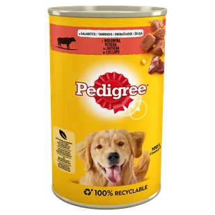 PEDIGREE Adult puszka 24x1200g - mokra karma pełnoporcjowa dla dorosłych psów, z wołowiną w galaretce - Mokra karma dla psów - miniaturka - grafika 1