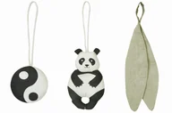 Grzechotki dla dzieci - Zestaw 3 zawieszek z grzechotką - Panda Bamboo Lorena Canals - miniaturka - grafika 1