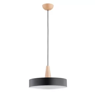 Dakota lampa wisząca 1xE27 czarna/drewno 61263 - Lampy sufitowe - miniaturka - grafika 1