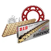 Części motocyklowe - Zestaw łańcuchów DID Alu 520ZVM-X / 114 nieskończenie czerwony do Honda CR R 250 ccm rok prod. 2006-2007 - miniaturka - grafika 1