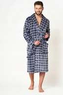 Piżamy damskie - KEY SZLAFROK MĘSKI MGL 432 B24 M/L GRANATOWY - miniaturka - grafika 1