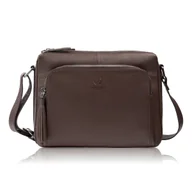 Torebki damskie - Torebka damska na ramię skórzana brązowa klasyczna miejska pojemna Paolo Peruzzi AY-22-BRS - miniaturka - grafika 1