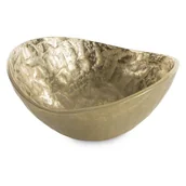 Tace i patery - Misa dekoraryjna metalowa PEDRO 22X21X10 złota - miniaturka - grafika 1