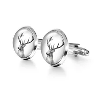 Spinki do mankietów i krawatów - Jeleń - Into the Wild - spinki do mankietów - miniaturka - grafika 1