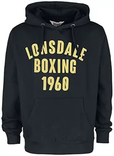 Lonsdale bluza męska buckhaven, Black/Yellow, XXL - Bluzy męskie - miniaturka - grafika 1