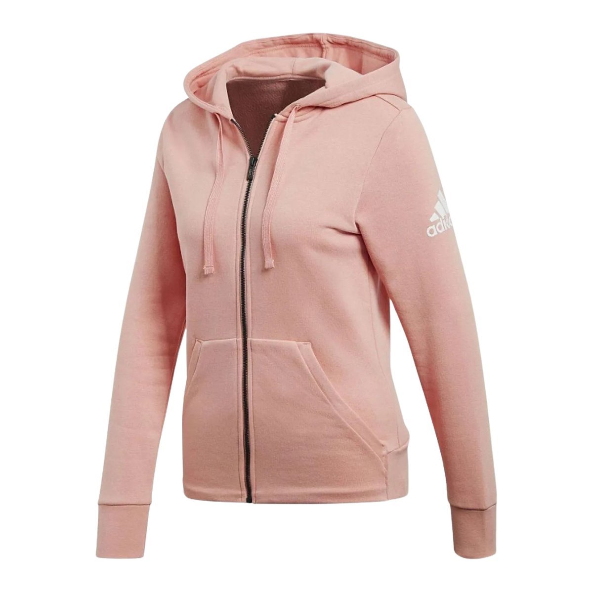 Damska Bluza Sportowa Z Kapturem Różowa Adidas Ess Solid Fz Hd Xs