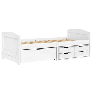 Łóżko dzienne, 5 szuflad, IRUN, białe, 90x200 cm, sosna Lumarko! - Łóżka - miniaturka - grafika 4