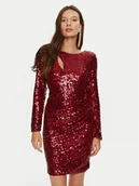 Sukienki - Rinascimento Sukienka koktajlowa CFC0019792002 Czerwony Slim Fit - miniaturka - grafika 1