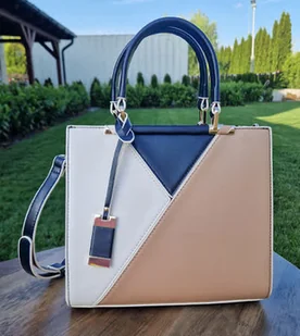 Torebka Menbur klasyczna elegancka praktyczna trójkolorowa - Torebki damskie - miniaturka - grafika 1