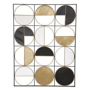 Geometryczna Dekoracja Ścienna Z Metalu, 76 X 101 Cm - Dekoracje domu - miniaturka - grafika 1
