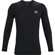 Koszulki męskie - Under Armour Under Armour Męska koszulka Heatgear Armour Fitted czarny Black/White (001) S 1361506-001-Small - miniaturka - grafika 1
