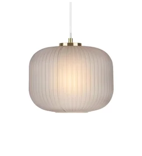 Złota, wisząca lampa Sober z dymionego szkła - Lampy sufitowe - miniaturka - grafika 1