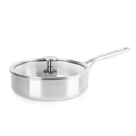 Patelnie - KitchenAid Głęboka patelnia z pokrywką 3-warstwowa stalowa 24cm - miniaturka - grafika 1