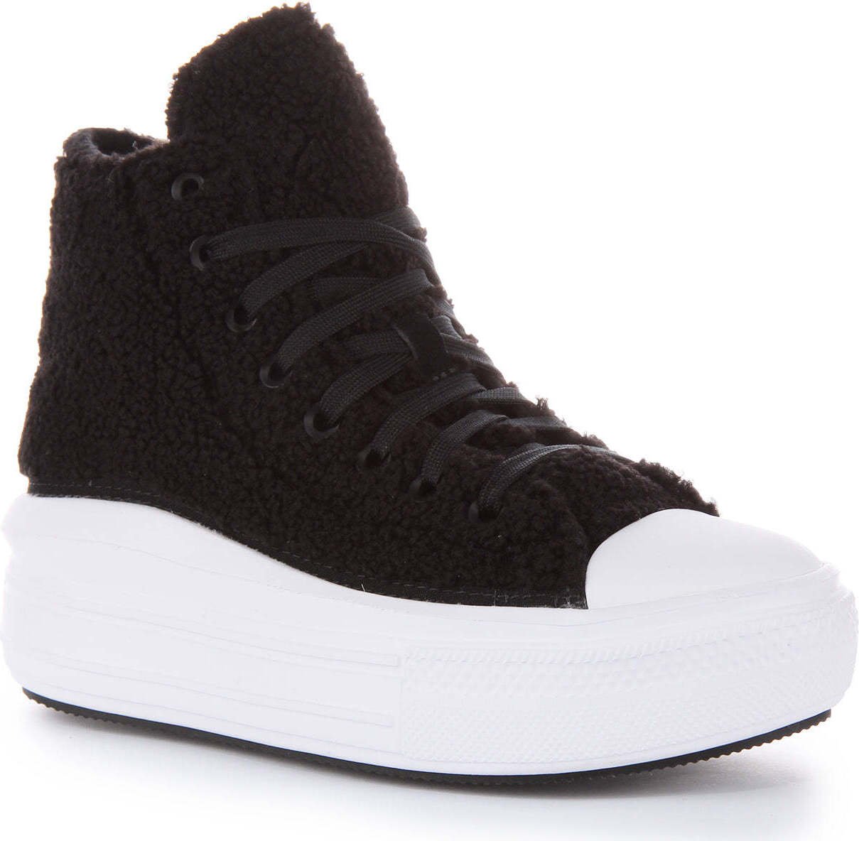Converse CTAS Move Hi Sherpa Hi Top TLA Damskie buty sportowe z filcu wełnianego w kolorze czarnym - niezdefiniowany / czarny