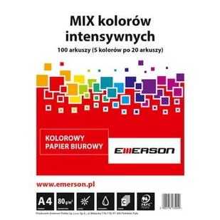 Emerson Papier Intensywny MIX A4 5x20ark (05902178135049) - Papier do drukarek - miniaturka - grafika 1
