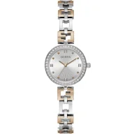 Zegarki damskie - Elegancki srebrno-różowozłoty zegarek damski Guess Lady G z bransoletką GW0656L2 - miniaturka - grafika 1