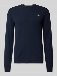 Sweter z dzianiny z prążkowanymi wykończeniami - Swetry męskie - miniaturka - grafika 1