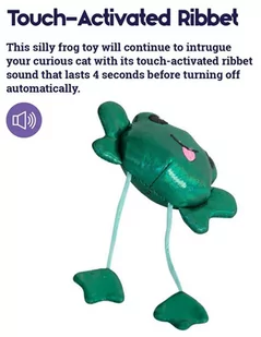 Petstages Toss 'N Dangle Frog Catnip Cat Toy - Dyndająca żaba + DREAMIES 60g GRATIS - Drapaki dla kotów - miniaturka - grafika 3