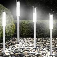 Lampy ogrodowe - Zestaw 4 lamp solarnych LED z czujnikiem zmierzchu - miniaturka - grafika 1