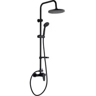 Panele prysznicowe - Kolumna natryskowa INTRA czarna z baterią - miniaturka - grafika 1