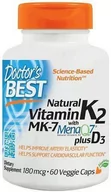 Suplementy naturalne - Doctor's Best Witamina K2 MK7 plus D3 (60 kaps.) - miniaturka - grafika 1