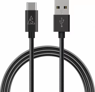 BlueLounge Smartline kabel USB-C 2.0 metalowy 1m czarny - Kable USB - miniaturka - grafika 1